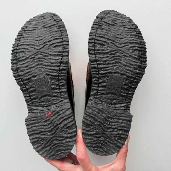 Camper NWOB Walden Twins Red White Black Slip On Chunky Penny Loafers EU 40 US 9 - Picture 8 of 8